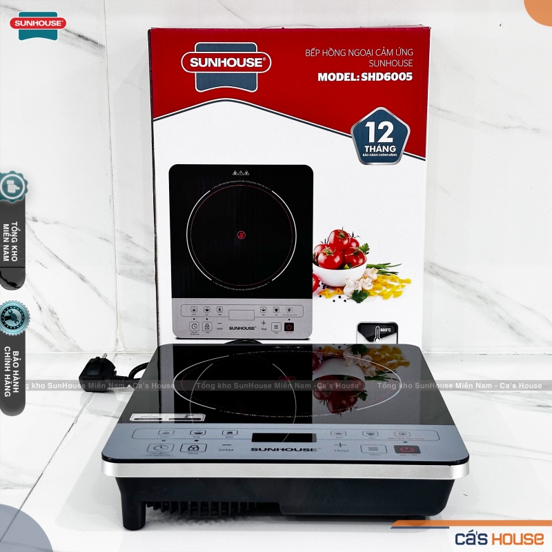 Bếp hồng ngoại cảm ứng 2000W - Sunhouse SHD6005